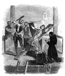 Supplice de la roue - Radbraken - Illustratie in "Mysteres de l