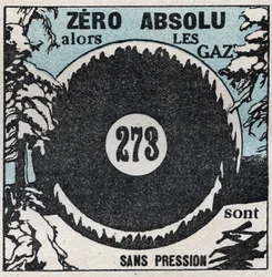 Temperatuur en uitzetting: absoluut nulpunt (-273 graden Celsius). Anonieme illustratie uit 1925. Privécollectie.