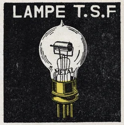 De T.S.F.: T.S.F. lamp. Anonieme illustratie uit 1925. Privécollectie.