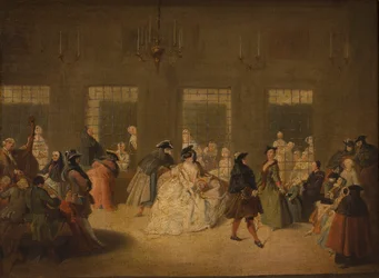 Thema van het Venetiaanse Carnaval, In de Parlatory van het Klooster
