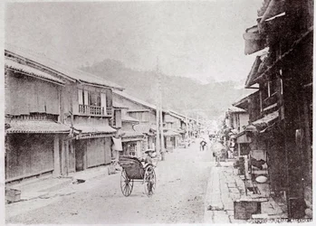 Uitzicht op een dorpsstraat in China