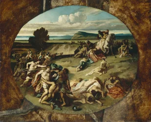 De slag der Amazonen, 1857