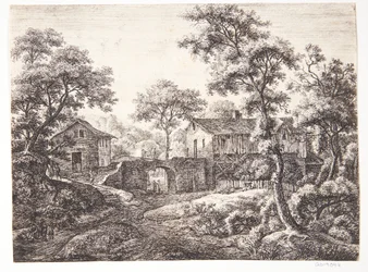 Dorp met een stadspoort