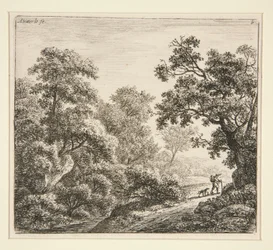Landschap (Le voyageur et son chien)