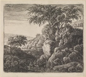 Landschap met waterval