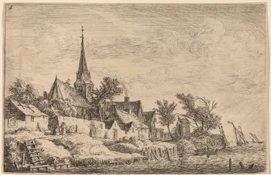 Dorpstoren aan de kust