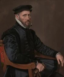 Portret van Sir Thomas Gresham (1519-1579), ca.1560-c.1565 (olieverf op paneel)