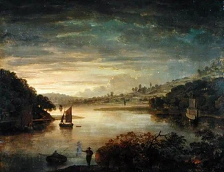 Een uitzicht op de rivier Neath in Glamorganshire