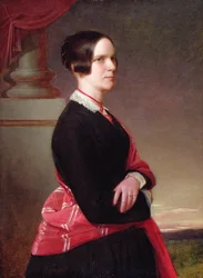 Portret van mevrouw Sandys, de moeder van de kunstenaar, eind jaren 1840