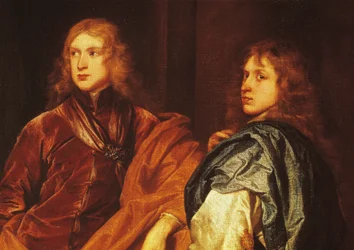 Portret van twee jonge mannen