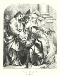 Het visioen van de zalige Hermann Joseph (gravure)