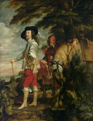 Koning Karel I (1600-49) van Engeland op jacht, ca. 1635