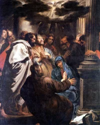 Pinksteren: de Heilige Geest daalt neer op Maria en de apostelen