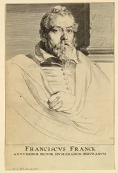Portret van Frans Francken, uit de Icones Principum Virorum