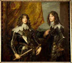 Portretten van de Palatijnse Prinsen, Charles Louis I (1617-1680) en Robert (1619-1682) zonen van de koning van Bohemen Frederik V