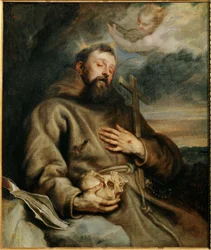 Franciscus van Assisi (schilderij op doek)