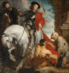 Sint Maarten van Tours deelt zijn mantel
