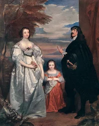 De graaf en gravin van Derby en kind, 1632-1641 1910