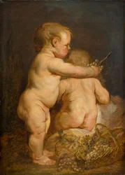 Twee Naakte Kinderen met Druiven, c.1630-40