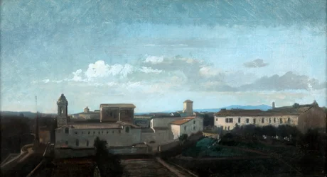 De kerk van La Trinité des Monts, Rome, 19e eeuw