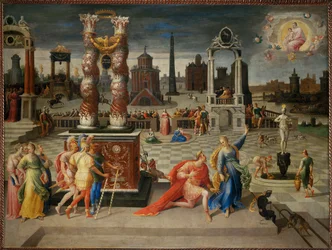 La Sibylle de Tibur. Keizer Augustus op zijn knieën ...
