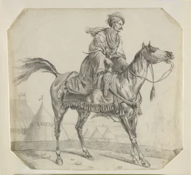 Een Mameluk die zijn Paard Beklimt