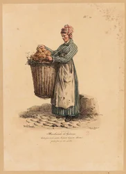 De Taartverkoper, nummer 34 uit de serie De Kreten van Parijs, gegraveerd door Francois Seraphin Delpech (1778-1825)