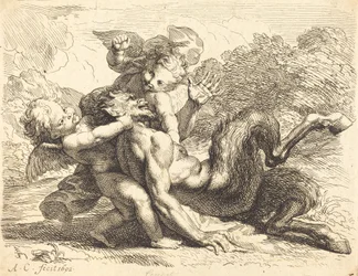 Pan overwonnen door putti