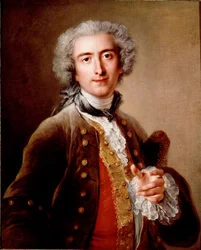 Portret van Philippe Coypel, broer van de kunstenaar. Schilderij door Charles Antoine Coypel (1696-1752) 1732 Dim. 75x61 cm Parijs, Louvre Museum