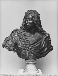 Buste van Lodewijk II Prins van Bourbon, bekend als Le Grand Condé (brons)