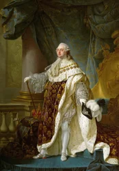 Portret van koning Lodewijk XVI 1754-1793 in zijn kroningsgewaad, 1779