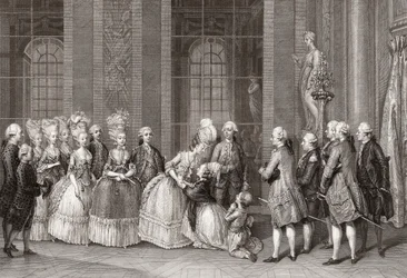 Marie Antoinette bezocht door de familie Bellegarde