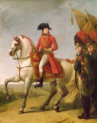 Napoleon Bonaparte (1769-1821) Eerste Consul, inspecteert zijn troepen na de Slag bij Marengo, 1802-03
