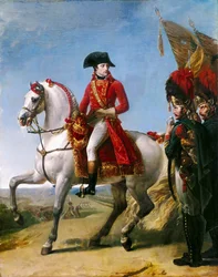 Napoleon Bonaparte, Eerste Consul, inspecteert zijn troepen na de Slag bij Marengo