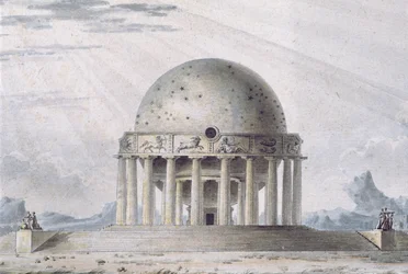 Ontwerp voor een huis voor een kosmopoliet, 1783 (detail)