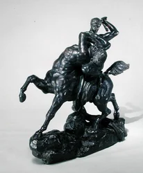 Theseus vecht tegen de centaur Bienor