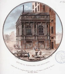 Zicht op de fontein van de onschuldigen. In schilderachtige uitzichten van de belangrijkste gebouwen van Parijs door Sergeant