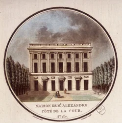 Maison de Monsieur Alexandre, zijbinnenplaats, Parijs. In pittoreske uitzichten van de belangrijkste gebouwen van Parijs door Sergeant