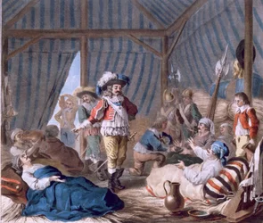 De graaf van Harcourt (1601-66) toont zijn menselijkheid tijdens het beleg van Turijn (1640), 1787