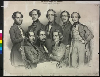 Groep beroemde pianisten