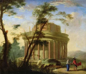 Landschap met een Oud Tempel