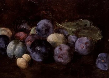 Een Stilleven van Pruimen, 1874
