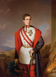 Portret van keizer Frans Jozef I van Oostenrijk, 1849