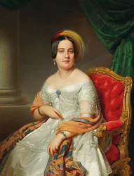 Portret van Louise von Wertheimstein 1813-1890, née Biedermann, 1845