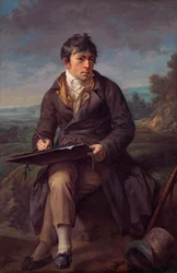 Portret van de landschapschilder Carl Anton Graff