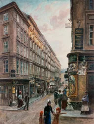 Spiegelgasse in downtown Vienna (watercorlour)