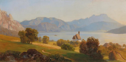 Steinbach aan de Attersee met de Schafberg