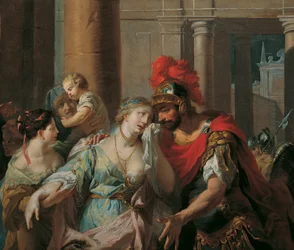 Hectors afscheid van Andromache (olieverf op doek)
