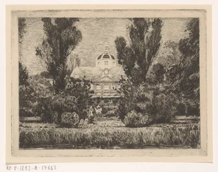Achterzijde van Paleis Huis ten Bosch in Den Haag