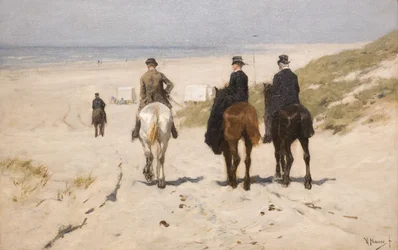 Ochtendrit langs het strand